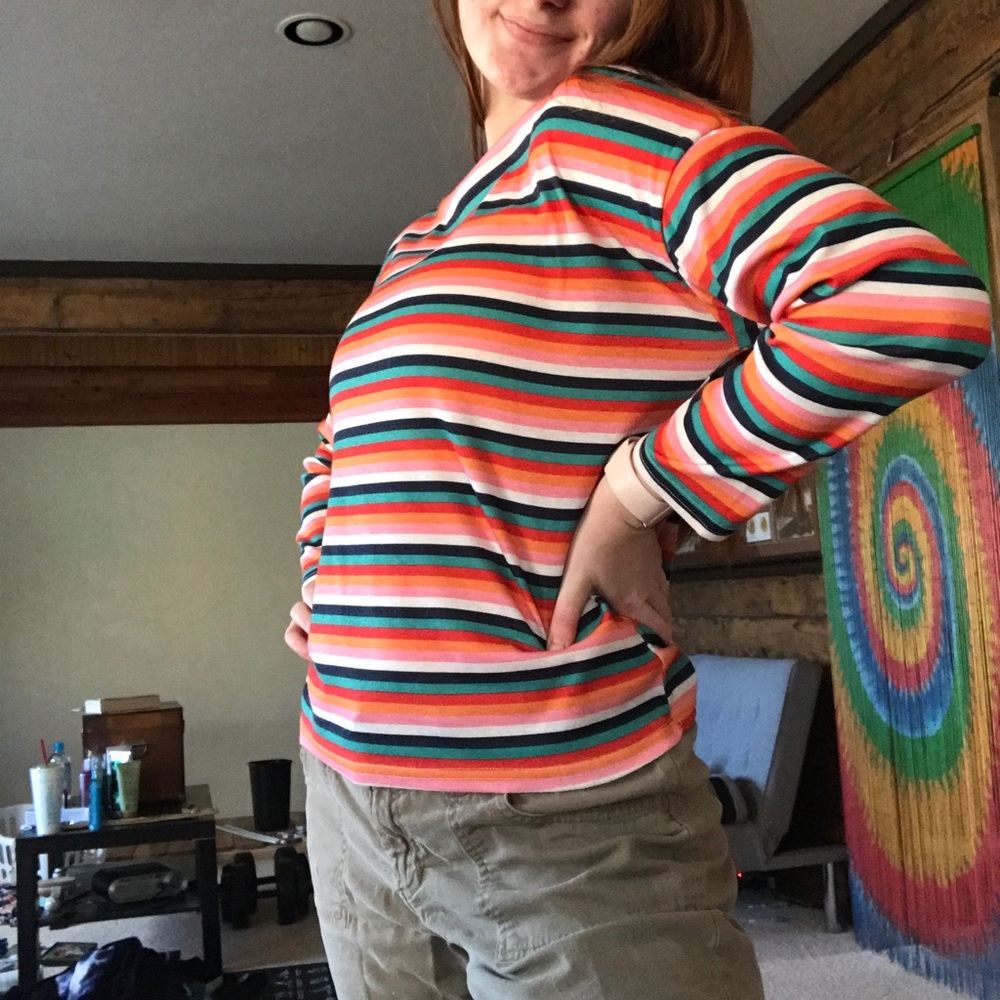 Long sleeve rainbow shirt